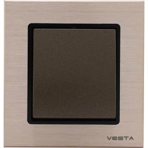 Одноклавишный выключатель Vesta Electric Exclusive Champagne Metallic (FVK050202BSH)