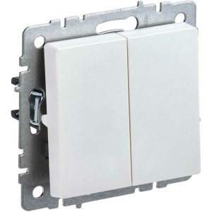 Двухклавишный выключатель Iek Brite вс10-2-0-брж (BR-V20-0-10-K36)