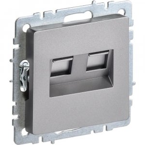 Двойная розетка Iek Brite рк/т12-брс (BR-KT20-O-1-K46)