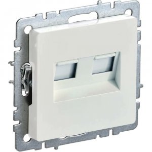 Двойная розетка Iek Brite рк/т12-брж (BR-KT20-O-1-K36)