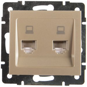 Двойная компьютерная розетка Lezard RAIN (703-3088-141)