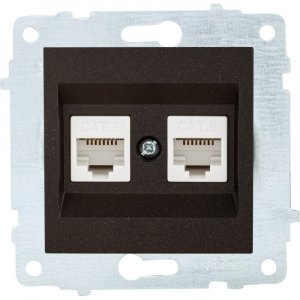 Механизм компьютерной 2-местной розетки rj45 OViVO CAT6 (600-000317-230)