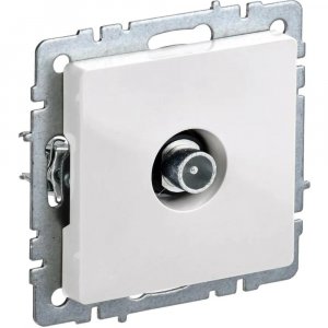 Проходная tv-розетка Iek Brite ртв10-0-брб (BR-A10-P-K01)