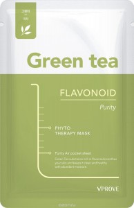 Тканевая маска Vprove Phyto Therapy Mask Sheet Green Tea Flavonoid Purity (Объем 20 мл) (9198)