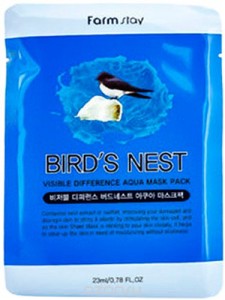 Тканевая маска FARMSTAY Visible Diference Bird`s Nest Aqua Mask Pack (Объем 23 мл) (8820)