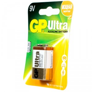 Батарейки GP Ultra (Крона/6LF22) 1шт. (GP 1604AU-5CR1 ULTRA)