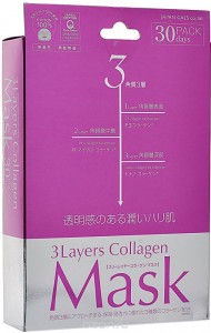 Тканевая маска Japan Gals Набор 3 Layers Collagen Mask 30 шт. (6541)