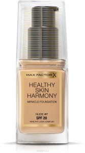 Тональная основа Max Factor Healthy Skin Harmony Miracle Foundation 47 (Цвет 47 Nude variant_hex_name cea47a) (81619907)