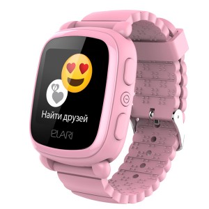 Часы с GPS трекером Elari Часы Elari KidPhone 2 Pink (Розовый)