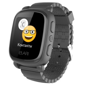 Часы с GPS трекером Elari Часы Elari KidPhone 2 Black (Черный)