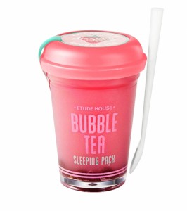 Ночная маска с клубникой ETUDE HOUSE Bubble Tea Sleeping Pack Strawberry (Объем 100 г) 100 мл (7646)