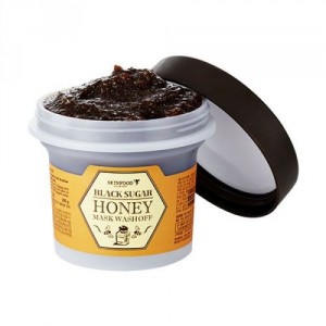 Маска для лица с медом и сахаром Skinfood Black Sugar Honey Mask Wash Off (Объем 100 мл) (9135)