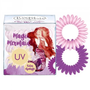 Розовая резинка для волос, меняющая цвет на солнце Invisibobble Magic Mermaid Coral Cha Cha (Цвет Coral Cha Cha variant_hex_name f3e7ec) (6489)