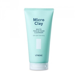 Осветляющая пенка-маска для очищения лица Vprove Micro Clay White Pack & Foam Cleanser Brightening (Объем 150 мл) (9198)