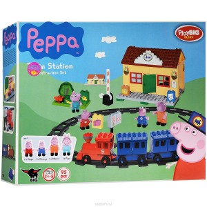 Конструктор Big Ж/Д Станция Peppa Pig 57079