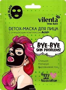 Тканевая маска Vilenta Total Black Detox (9726)