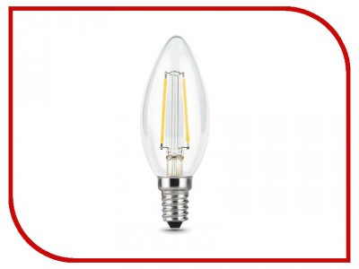Лампочка Gauss Filament Candle E14 9W 220V белый свет (103801209)