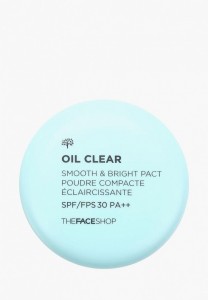 Компактная пудра The Face Shop Oil Clear Smooth & Bright Pact SPF30 PA++ #N203 (Цвет #203 Natural Beige variant_hex_name C1AB7C) (6561)