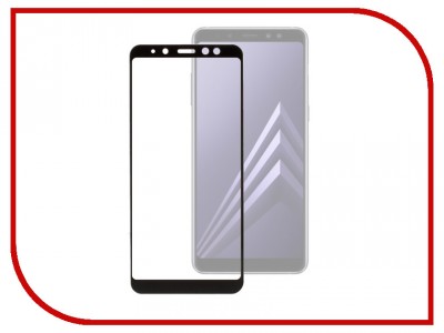 Аксессуар Onext Защитное стекло One-XT закругленное для Samsung Galaxy A8 Plus 3D (черное) (41579)