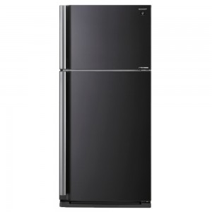 Холодильник с верхней морозильной камерой Широкий Sharp SJXE59PMBK Black