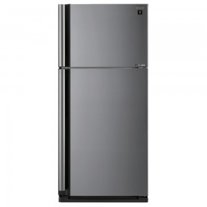Холодильник с верхней морозильной камерой Широкий Sharp SJXE59PMSL Silver