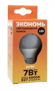 Лампа светодиодная СТАРТ Eco ledgls e27 7w 4000К хол свет (СТАРТ ECO LEDGLSE27 7W40)