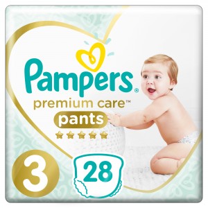 Подгузники Pampers Premium Care трусики 3 (6-11 кг) 28 шт., 1шт. (81524015)
