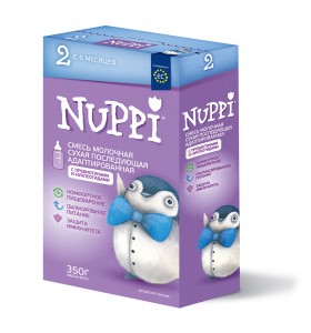 Молочные смеси Nuppi Nuppi 2 (с 6 до 12 месяцев) 350 г, 1шт. (773040)