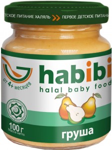 Пюре Habibi Habibi груша (с 4 месяцев) 100 г, 1 шт., 1шт. (4610015300024)