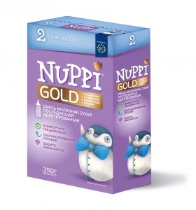 Молочные смеси Nuppi Nuppi Gold 2 в коробке (с 6 месяцев) 350 г, 1шт. (773040)