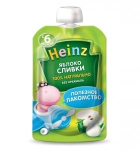 Пюре Heinz Heinz Яблоко, сливки (с 6 месяцев) 90 г (4600689603583)