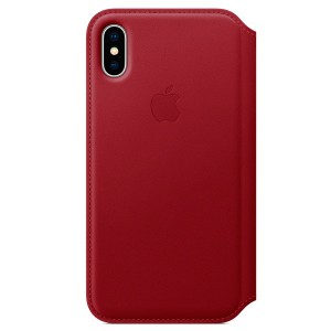 Чехол для iPhone Apple iPhone X Leather Folio (PRODUCT) RED (MRQD2ZM/A)