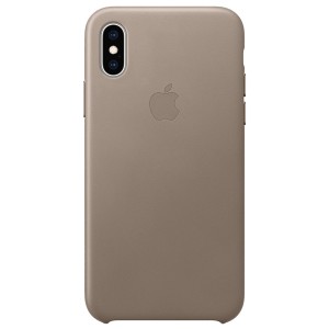 Чехол для iPhone Apple iPhone XS Leather Case Taupe (MRWL2ZM/A)