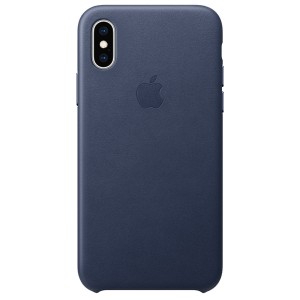 Чехол для iPhone Apple iPhone XS Leather Case Midnight Blue (MRWN2ZM/A)