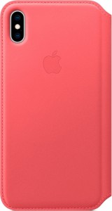 Чехол для iPhone Apple iPhone XS Max Leather Folio Peony Pink (MRX62ZM/A)