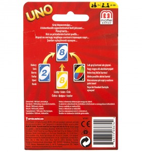 Настольная игра Mattel Uno W2087 Классическая карточная игра Уно
