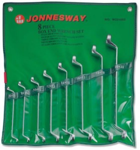 Набор накидных гаечных ключей в чехле, 8 шт. Jonnesway W23108s (6 - 22 мм) (47319)