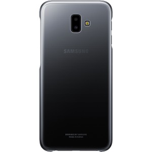 Чехол для Samsung Чехол-крышка Samsung Gradation Cover для Galaxy J6+ (2018), полиуретан, черный (EF-AJ610CBEGRU)